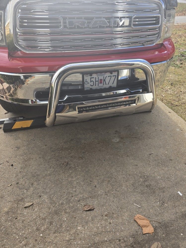 Chrome brush guard was mounted on a Dodge Ram 1500 # 716