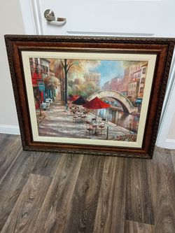 " Riverwalk Charm " by Ruane Manning, 39.5"LX33.5"WX2"T, Wall Decor