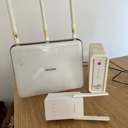 Arris modem, TP-Link router & Range extender