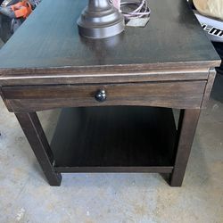 End Table And Lamp