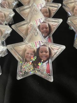New Glitter Star Picture Frame Snow Globe