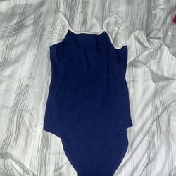 Blue and White bodysuit 