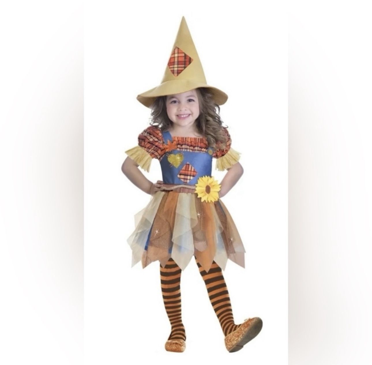 Halloween Toddler Girls Scarecrow Fancy Costume, Size: 2T