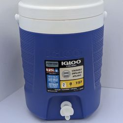 Igloo Blue 2 Gallon (8 QTS) Stackable Sport Cooler Dispenser Spout (contact info removed) NEW