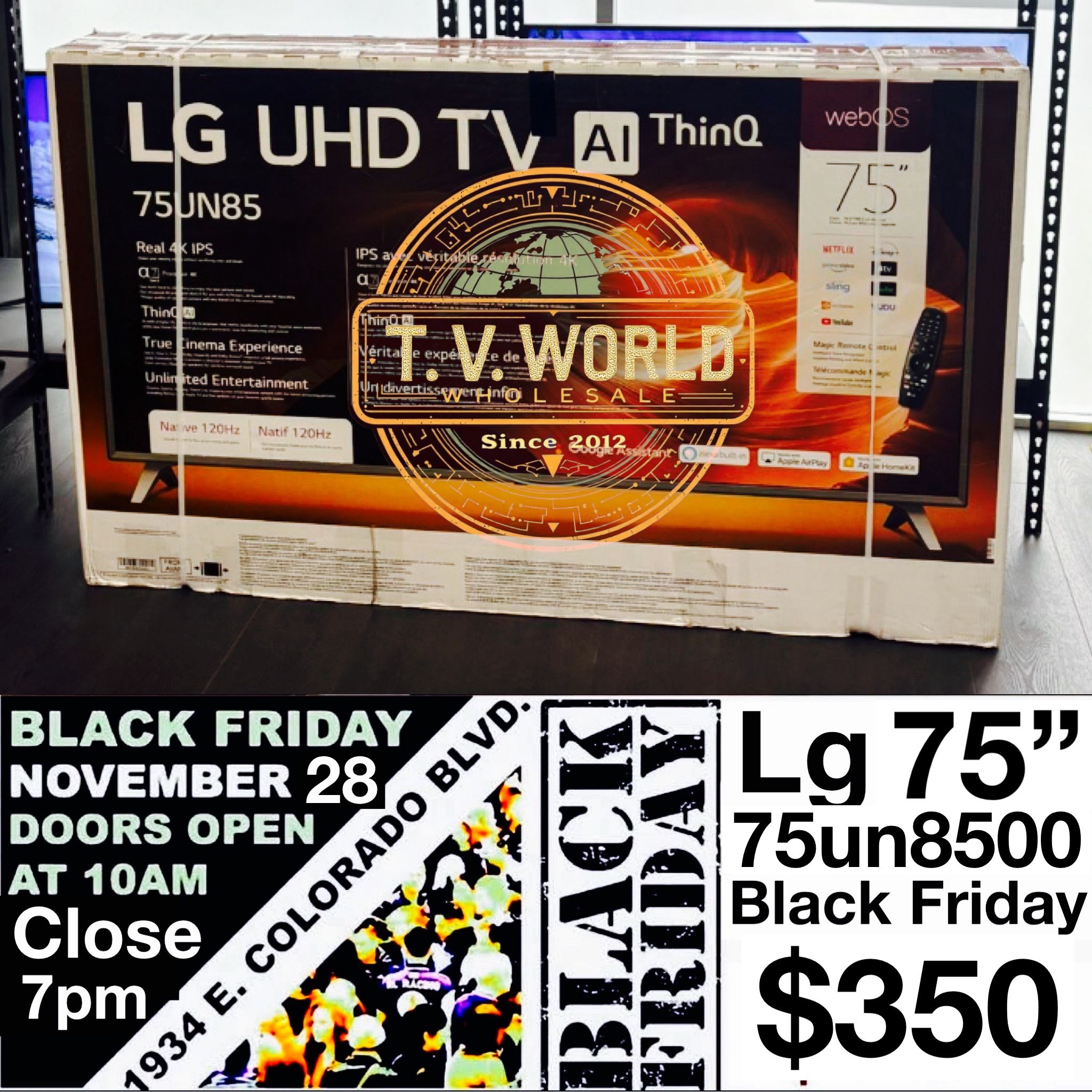 75 INCH LG UHD UN85000 SMART 4k TVS AI THIN Q BLACK FRIDAY TVS SUPERBOX VSEEBOX TOYS DJI DRONES 