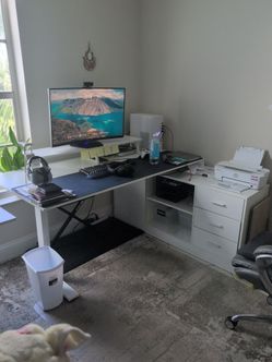 Standing l shape desk