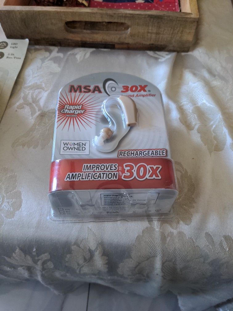 MSA Hearing Aid 30 Times Sound Amplifier New.
