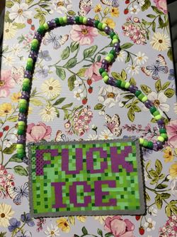 Fuck Ice Perler Necklace Festival Raves 
