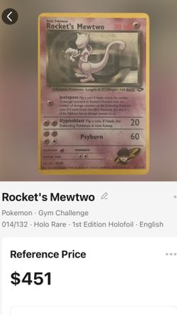 Pokemon card (mewtwo)
