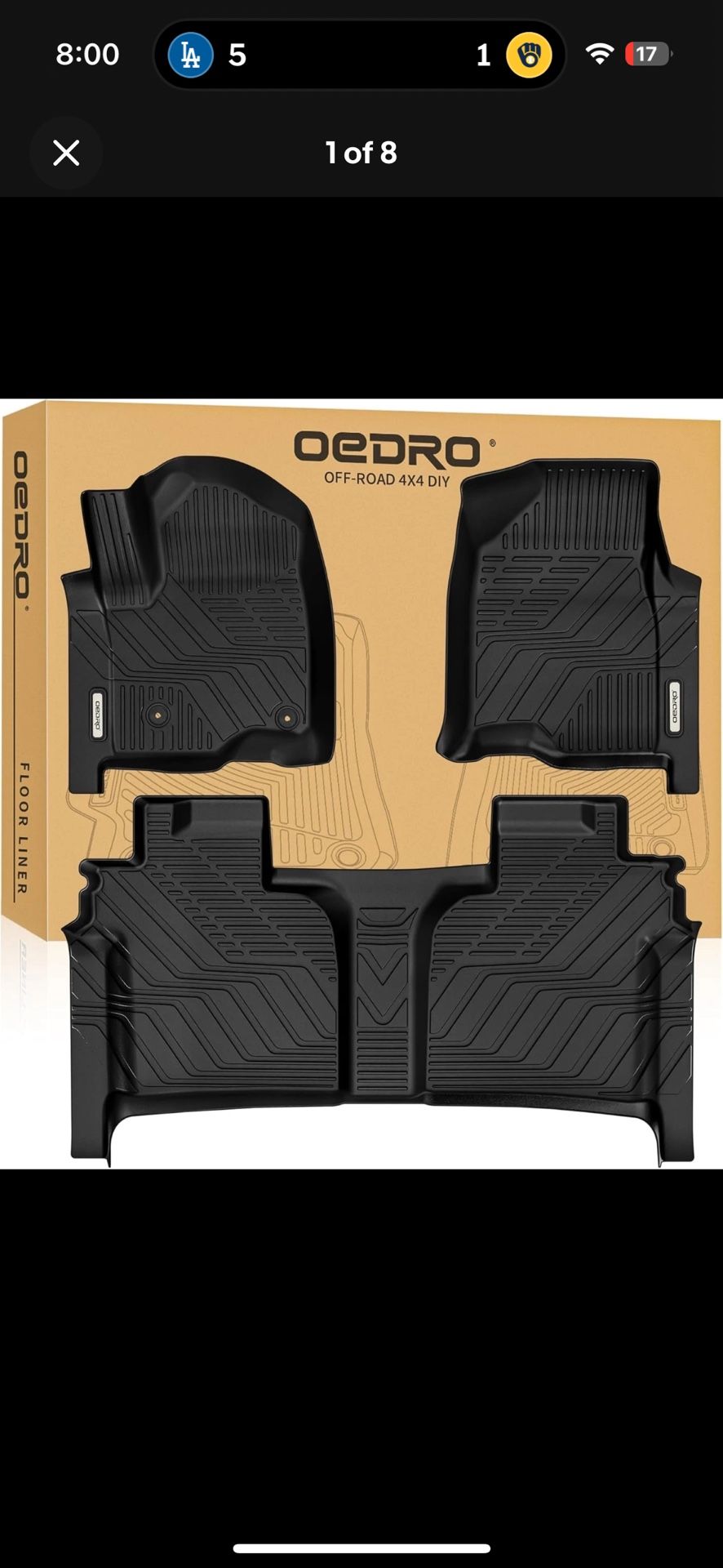 OEDRO Floor Mats Fit for 2019-2025 Chevrolet Silverado 1500/Sierra1500