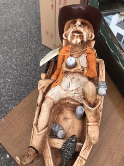 Vintage Cowboy Drunk Fishing By Shade Tree Creations
