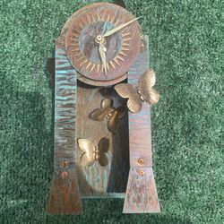 Unique Metal Butterfly Clock Art Sculpture Decor