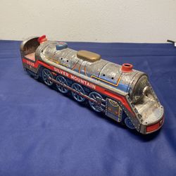 1960's Modern Toys Silver Mountain Express Tin Toy Train #3525
