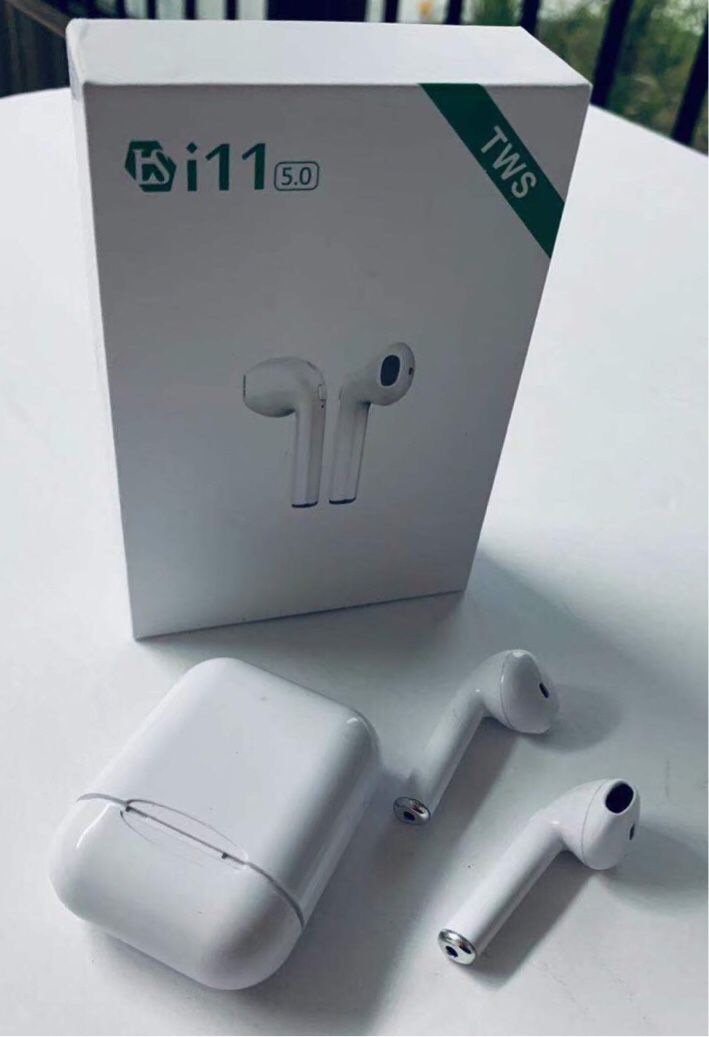 New in box Generic Apple style ear pod earphone Bluetooth headset rechargeable with charging case like airpods