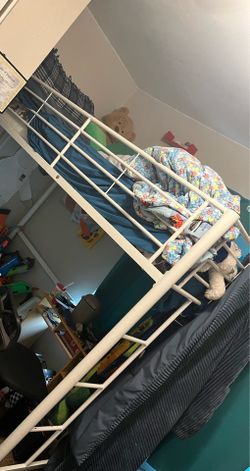 White loft bed