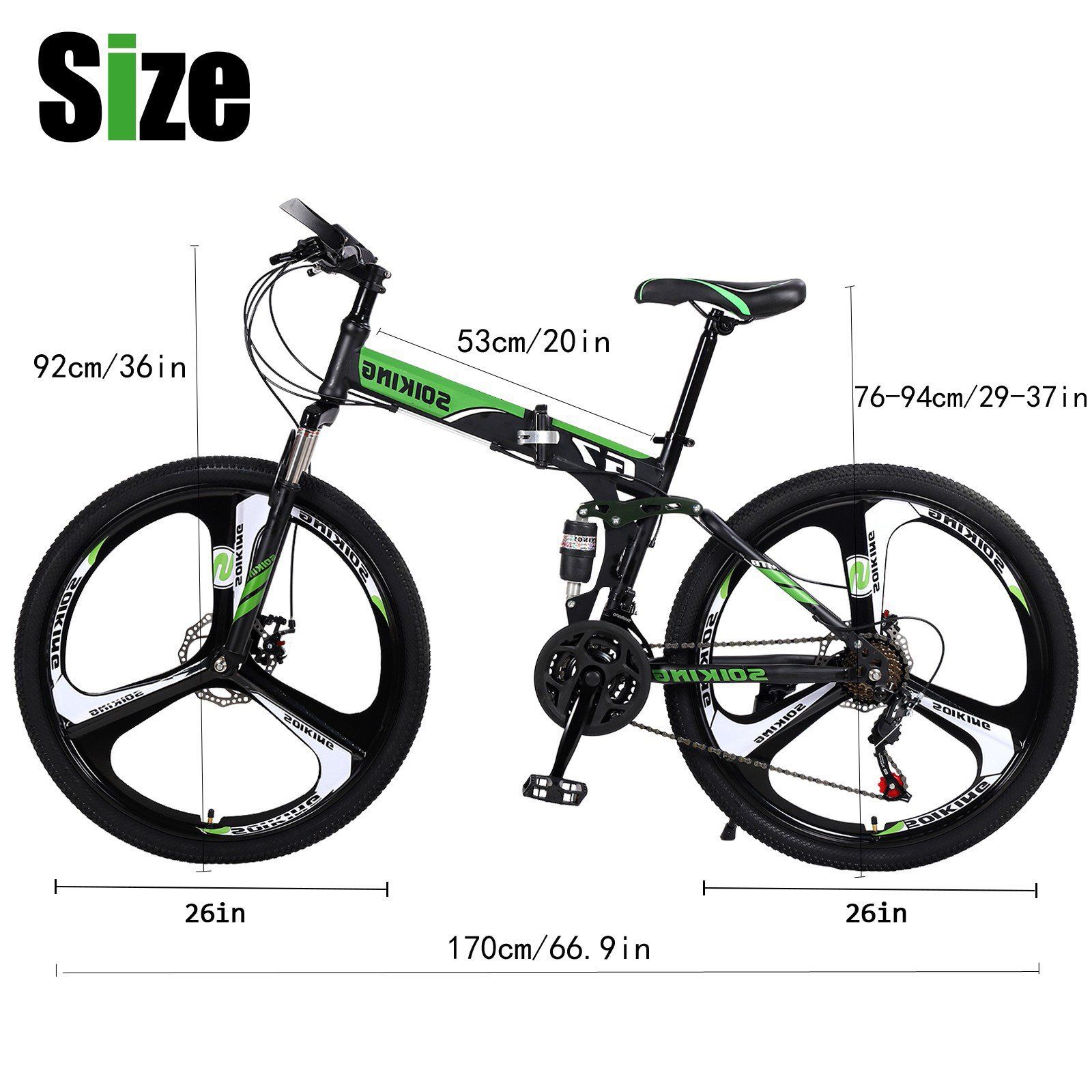 SOIKING 26 Inch Folding Mountain Bike - Brand New In A Box