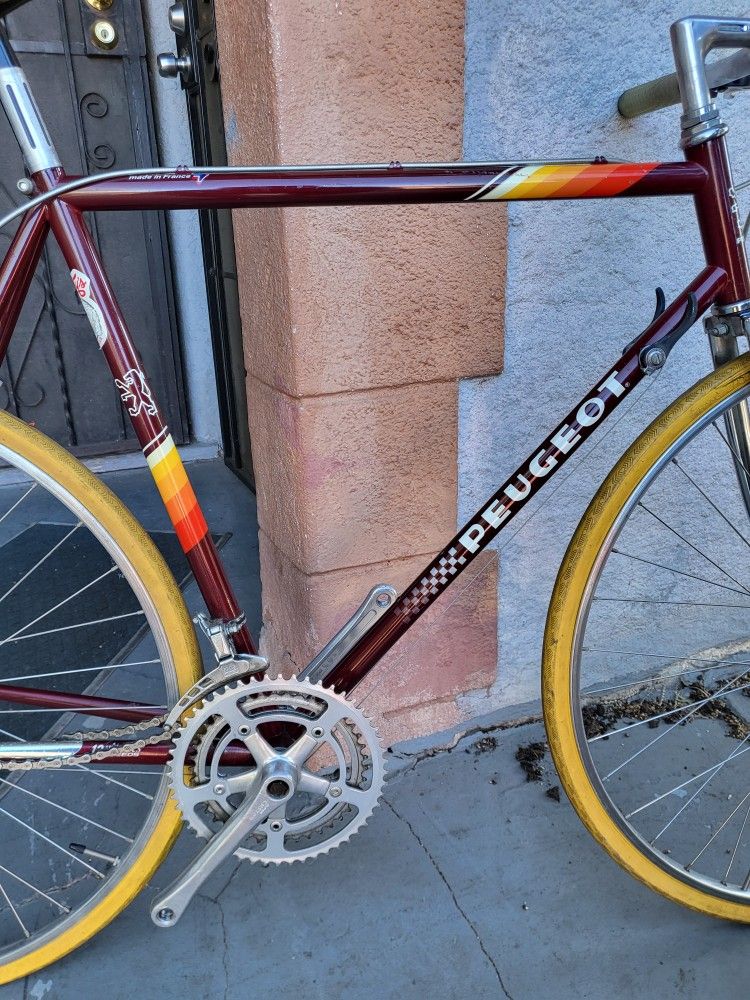 Peugeot 501 Racing Bicycle Vintage mavic wheelset france; 1965 model