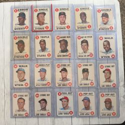 1968 Topps Game Complete 33-Card Set – Mantle, Mays, Aaron, Clemente