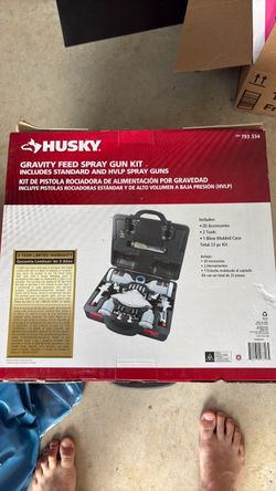 Husky Gravity Feed HVLP Spray Gun Kit