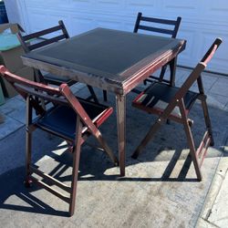 Folding Wood Card Table