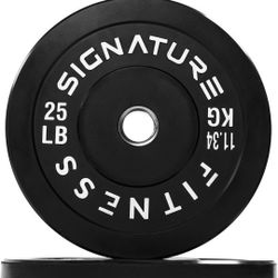 25lb Bumper Weight Olympic Plate SET
