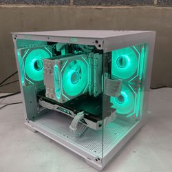 White Gaming PC RGB Computer Desktop