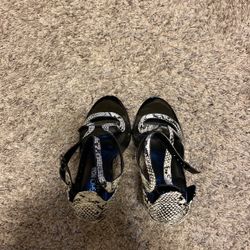 Snake Print Black&white heels