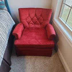 Vintage Tufted Red Armchair