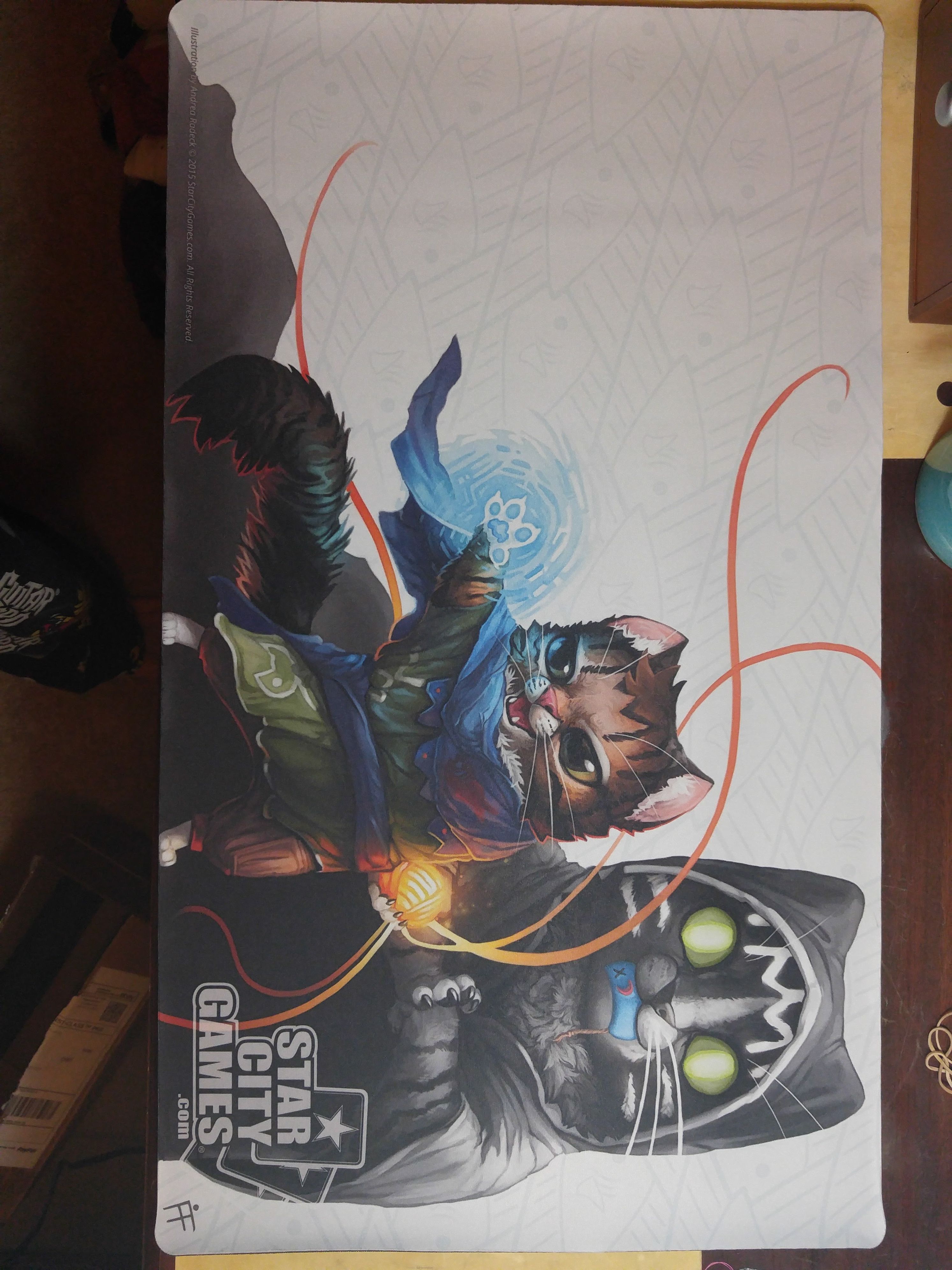 Jace the cat wizard Andrea radeck MTG magic the gathering playmat