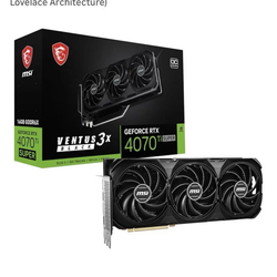 MSI GeForce RTX 4070 Ti Super 16GB Ventus 3X Black OC Graphics Card Used  Like new
