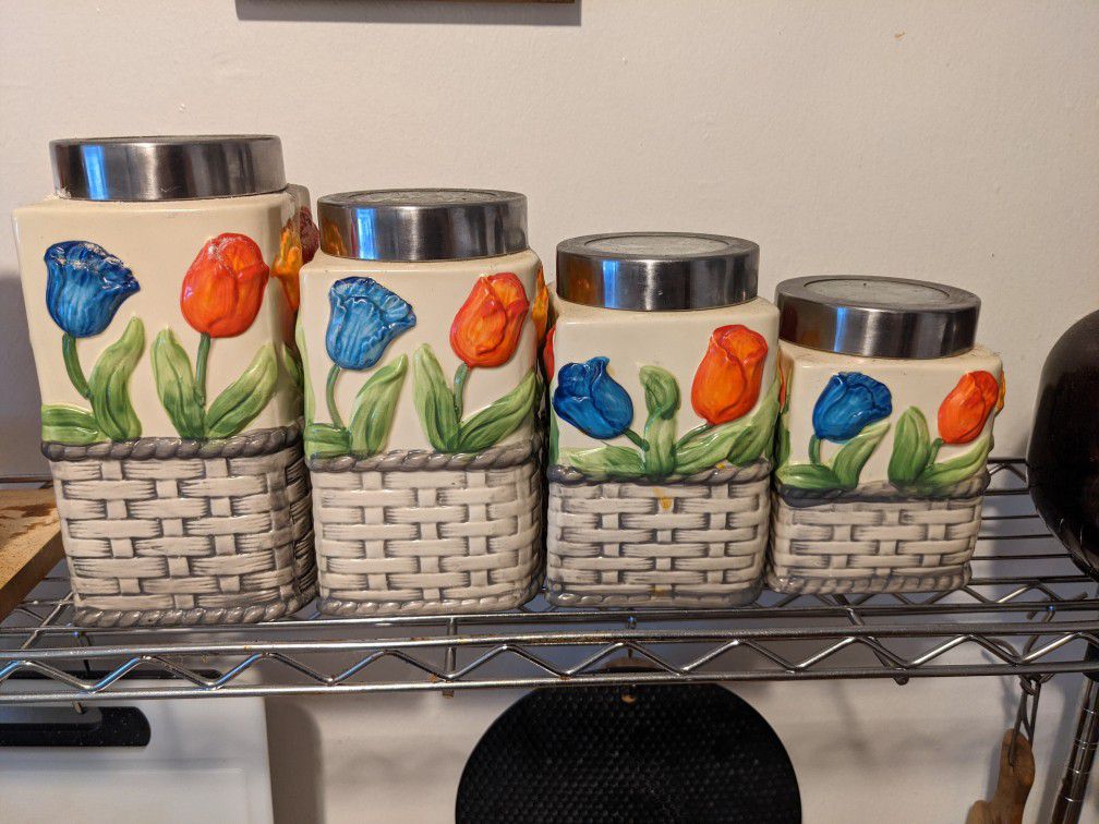 Matching Ceramic Kitchen Storage Containers