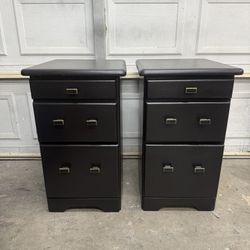 Wooden Nightstand Set