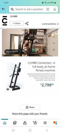 CLMBR Full Body Fitness Machine Climbing Workout Endurance Fitness