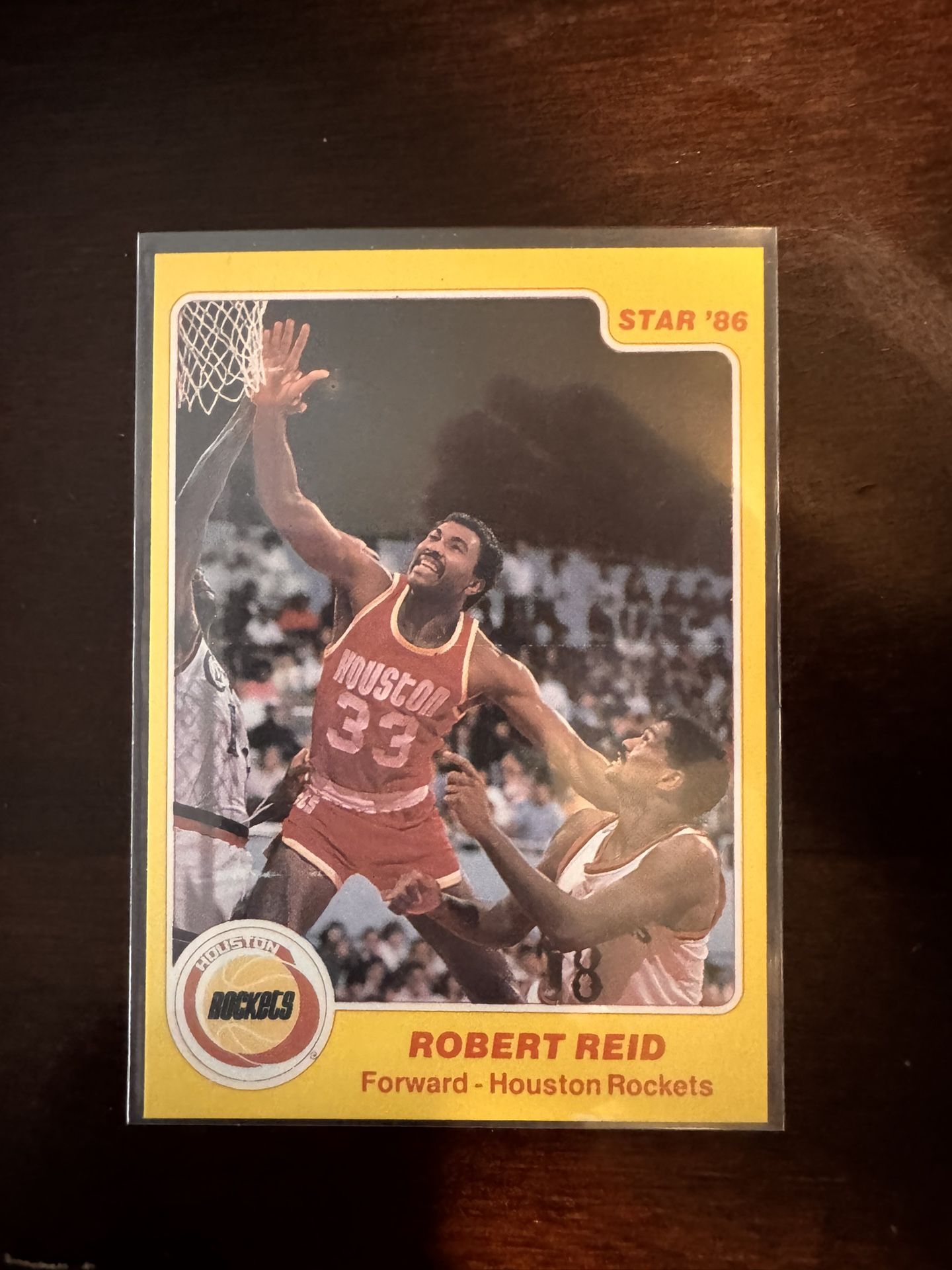 1986 Star Robert Reid #21 Houston Rockets