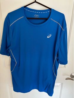 ASIC Men’s Shirts, Blue, Dry Fitted, XLG