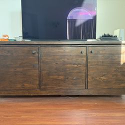 TV console with cabinets 