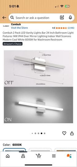 2 LED Vanity Lights Fixtures