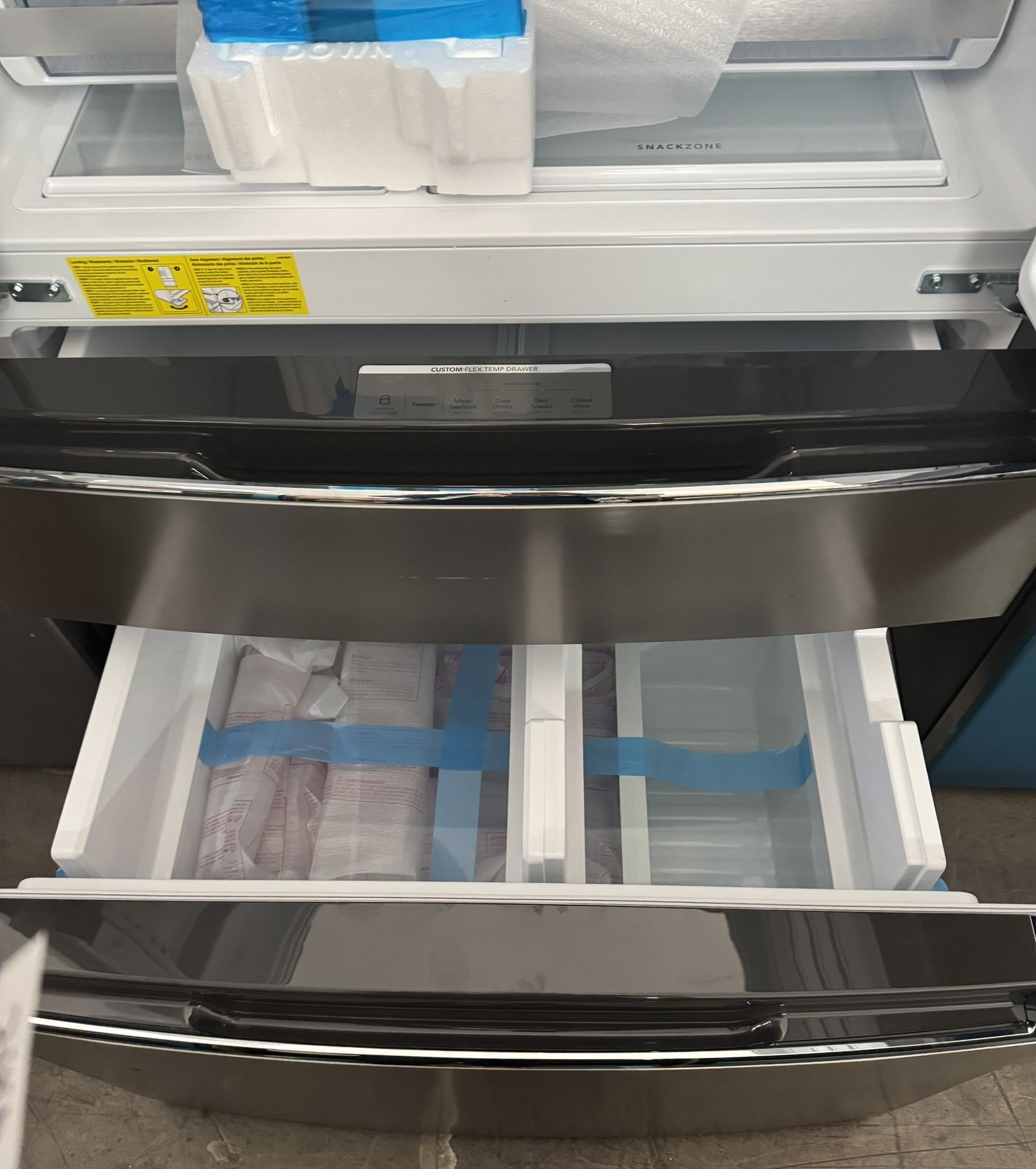 New Open Box Frigidaire Gallery 36 In 26.3 Cu Ft 4 Door Standard Depth Refrigerator In Smudge Proof Stainless Steel