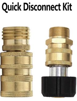 Pressure Washer Adapter Set, Quick Disconnect Kit, M22 Swivel to 3/8'' Quick Connect, 3/4" to Quick Release