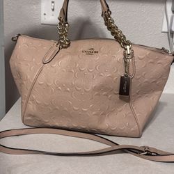 Really nice mint condition couch leather hand bag with carrying strap,  $220 obo 
