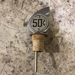 Antique Steel/Cork .50-cent Liquor Bottle Pour Spout
