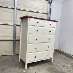 White Vanity Dresser 7 Drawer Clothing Accessories Dressing Organizer