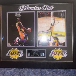 Laser Engraved Kobe Bryant Signature And Plaque 