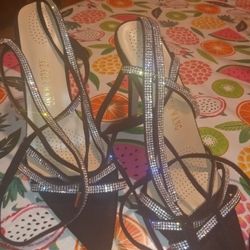 Sparkling Black Heels