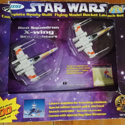 1997 Vintage Star Wars Estes X Wing Ready Built Flying Model Red Squadron Fighter