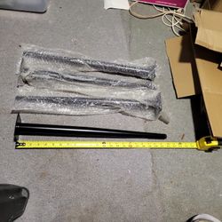 Furniture Legs, 4 Pack,  22”/55 mm, New in Box - Solid Metal - Black; Round Tapered