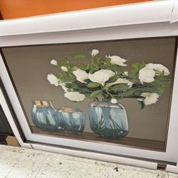 Framed Floral Artwork