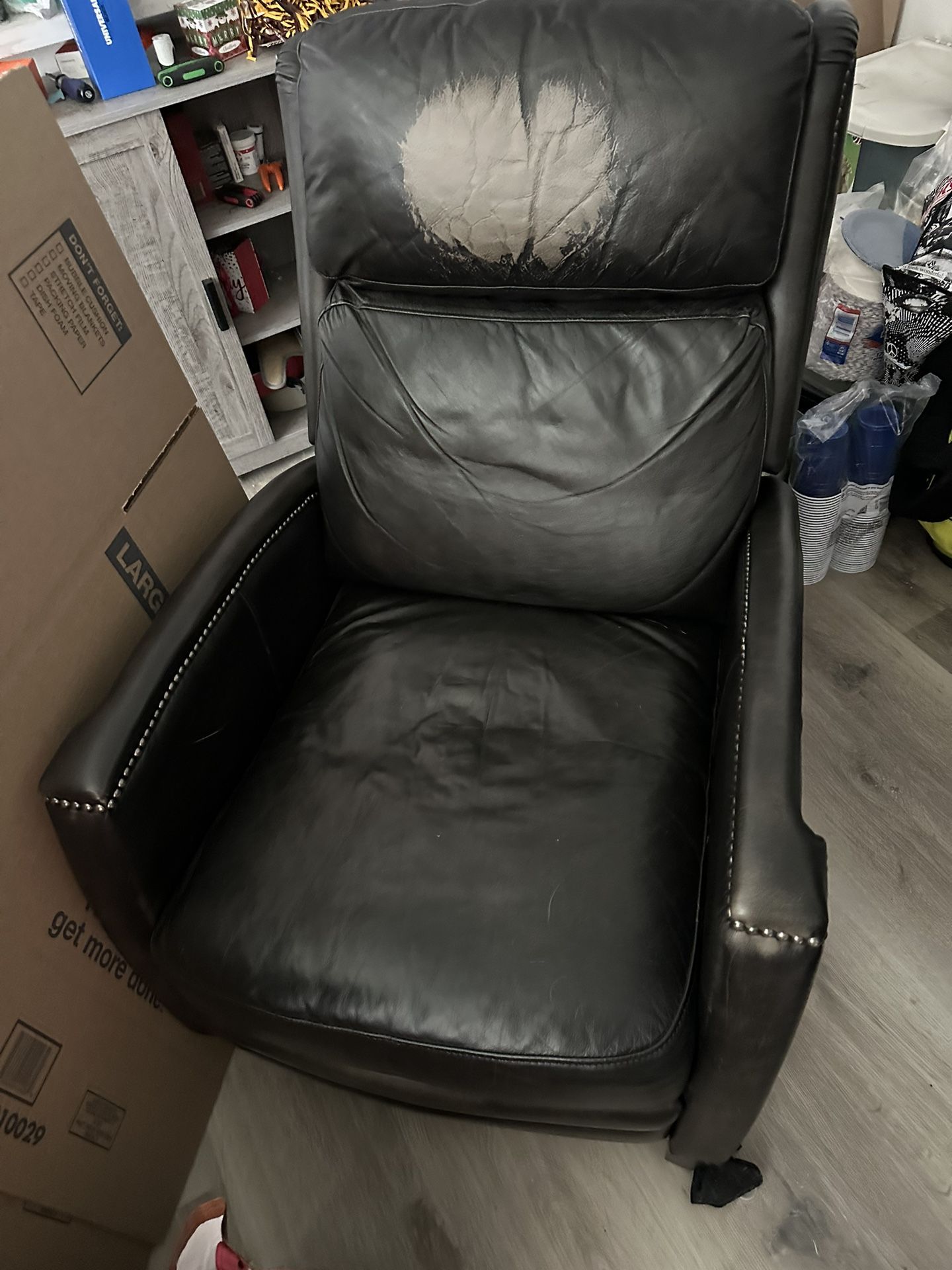 Leather Recliner (Open To Offers)