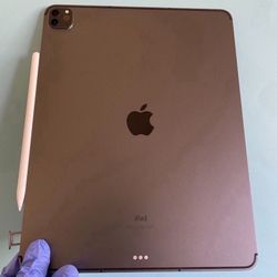 256GB Apple IPad Pro 12.9” 5th Generation ( M1 chip / XDR display / 2021) WiFi + cellular (5G/Unlocked) with keyboard, pen & Accessories (1TB $999)