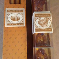 Turkey Taper Holders and Candles
